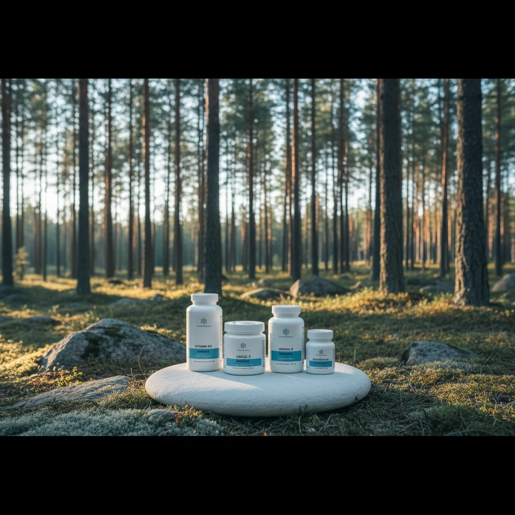 Svensk tallskog vid gryningen